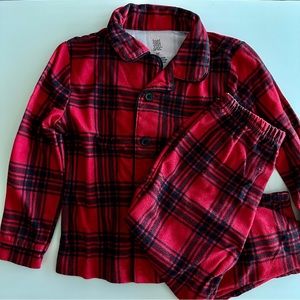 Toddler Plaid Button Down Pajama Set
